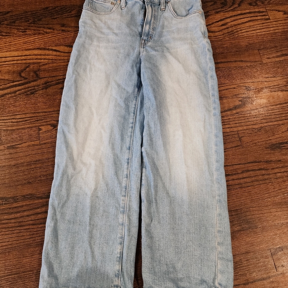 Madewell Denim - Madewell Faded Light Blue Wide-Leg Jeans